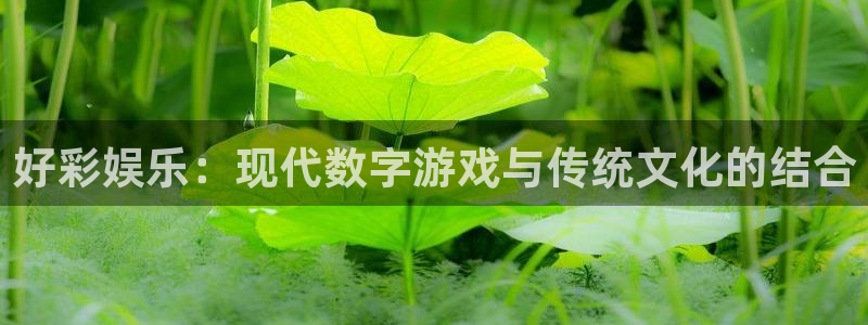 sunbet申搏888：好彩娱乐：现代数字游戏与传统文化的结合